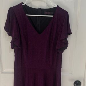 Purple sparkly women's skater dress